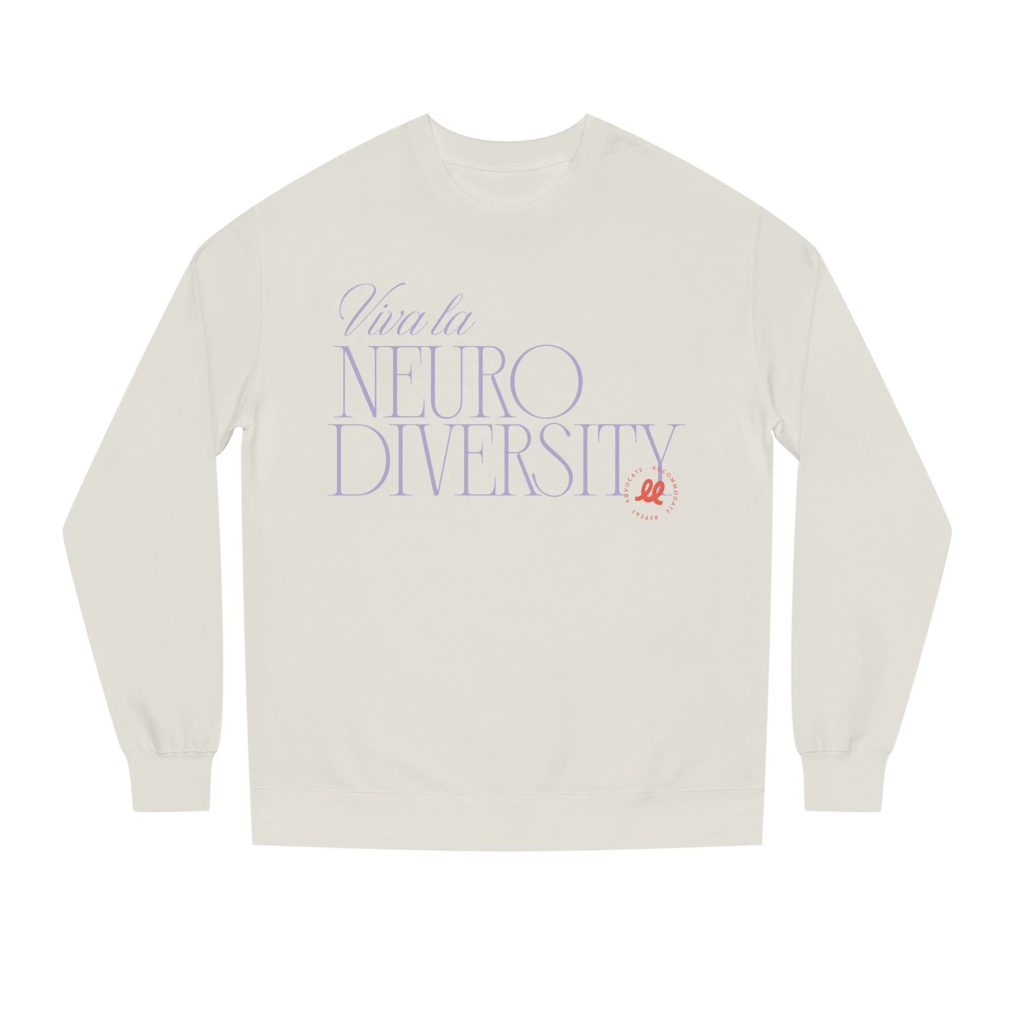 Viva Crewneck in bone — front product shot