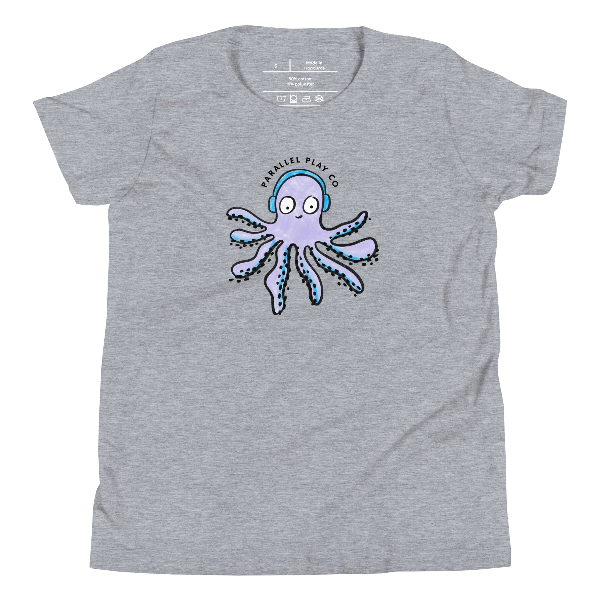 Youth athletic heather tee with the William graphic